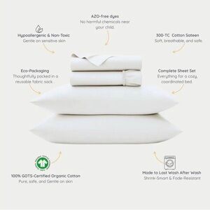 Make Make Organic Cotton Twin floral Sheet Set